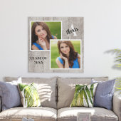 Custom Monogram Senior Portrait Rustic Collage ポスター