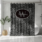 Custom Monogram Shower Curtain Granny Chic Bath シャワーカーテン