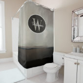 Custom Monogram Shower Curtain Oil Painting Bath シャワーカーテン (インサイチュ)