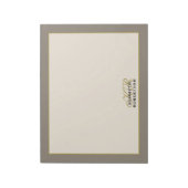 Custom Monogram Taupe Cream Gold Minimalist Men ノートパッド (回転)