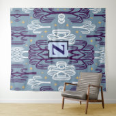 Custom Monogram Willow Tree Blue Wall Tapestry タペストリー (インサイチュ(横))