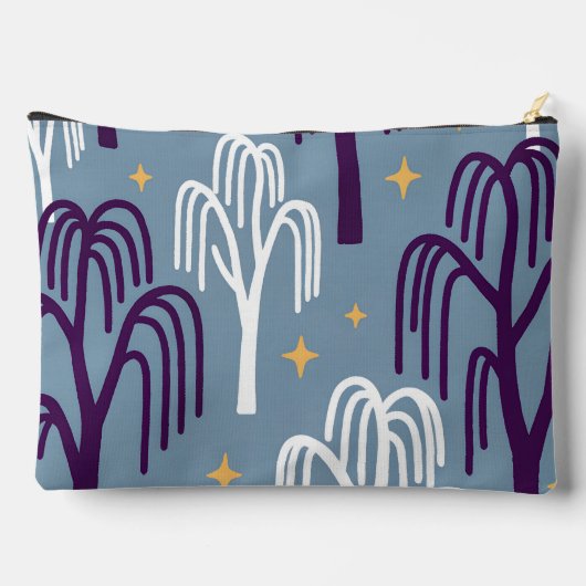 Custom Monogram Willow Tree Pattern  アクセサリーポーチ (裏面)