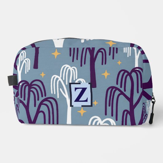 Custom Monogram Willow Tree Pattern Dopp Kit  ドップキット (正面)