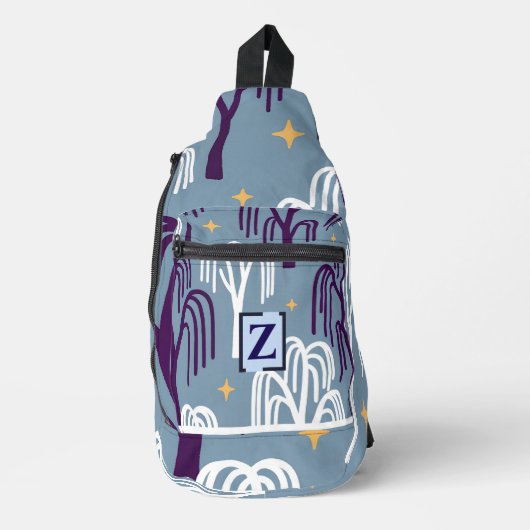 Custom Monogram Willow Tree Pattern Sling Bag  スリングバッグ (正面)