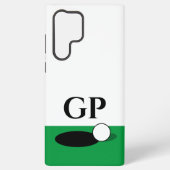 Custom monogrammed golf player samsung galaxyケース (裏面)