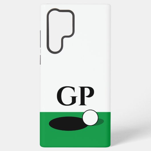 Custom monogrammed golf player samsung galaxyケース (裏面)