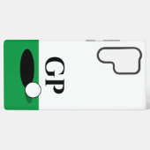 Custom monogrammed golf player samsung galaxyケース (裏面横)