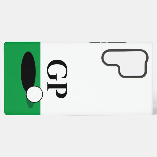 Custom monogrammed golf player samsung galaxyケース (裏面横)
