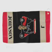 Custom Monogrammed Personalized Two-Tone ゴルフタオル (横)