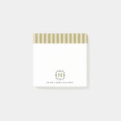 Custom Monograms Post-it® Notes in retro style. ポストイット (正面)