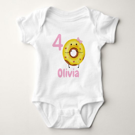 Custom Monthly Milestone Baby Outfit ベビーボディスーツ (正面)