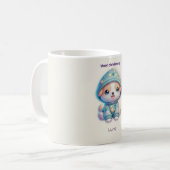 Custom Moon Child Energy Dog Mug コーヒーマグカップ (正面左)