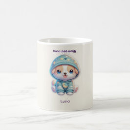 Custom Moon Child Energy Dog Mug コーヒーマグカップ