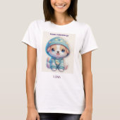Custom Moon Child Energy Dog T-Shirt Tシャツ (正面)