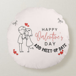 Custom MoonRest Round Pillow for Valentine's Day ラウンドクッション