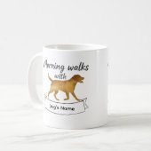 Custom Morning Walks With Labrador Retriever Mug コーヒーマグカップ (正面左)