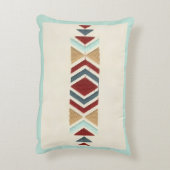 Custom Moroccan Geometric Embroidery Pattern Art アクセントクッション (裏面(縦))