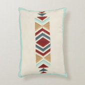 Custom Moroccan Geometric Embroidery Pattern Art アクセントクッション (正面(垂直))