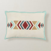 Custom Moroccan Geometric Embroidery Pattern Art アクセントクッション (裏面)