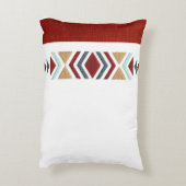 Custom Moroccan Geometric Embroidery Pattern Art アクセントクッション (裏面(縦))