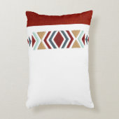 Custom Moroccan Geometric Embroidery Pattern Art アクセントクッション (正面(垂直))