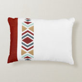 Custom Moroccan Geometric Embroidery Pattern Art アクセントクッション (裏面)