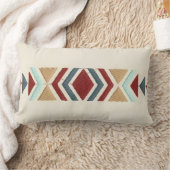 Custom Moroccan Geometric Embroidery Pattern Art ランバークッション (ブランケット)