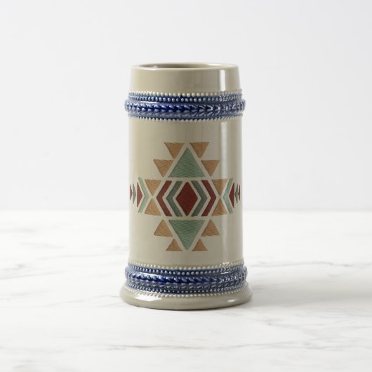 Custom Moroccan Geometric Pattern  ビールジョッキ (中央)