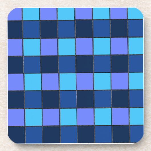Custom  Mosaic Tile & Pixel Grid Pattern コースター (正面)