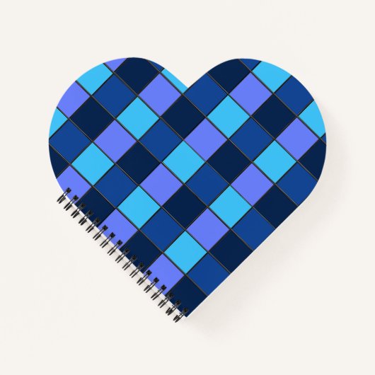 Custom  Mosaic Tile & Pixel Grid Pattern ノートブック (正面)