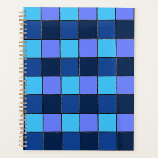 Custom  Mosaic Tile & Pixel Grid Pattern プランナー手帳 (正面)
