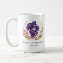Custom Mother and Child Floral Mother’s Day Mug コーヒーマグカップ