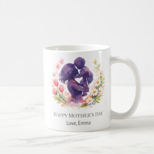 Custom Mother and Child Floral Mother’s Day Mug コーヒーマグカップ (右)