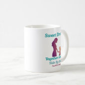 Custom Mother Daughter Silhouette Mommy Love Mug コーヒーマグカップ (正面右)