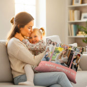 Custom Mother’s Day Photo Collage Throw Pillow クッション