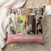 Custom Mother’s Day Photo Collage Throw Pillow クッション (ブランケット)