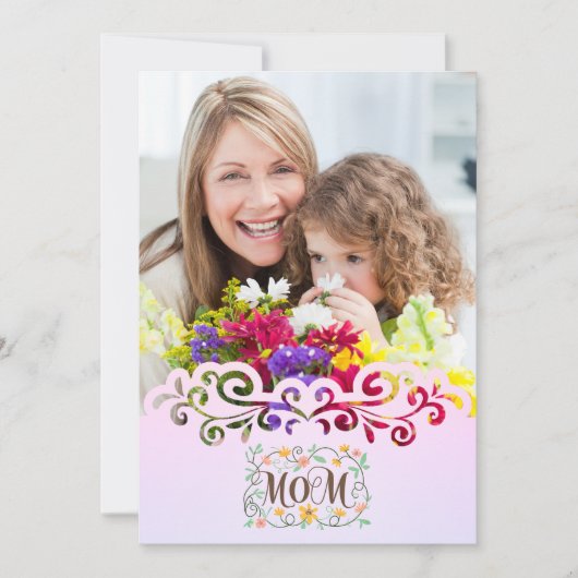 Custom Mother's Day I Photo & Personal Message カード (正面)