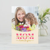 Custom Mother's Day I Photo & Personal Message カード (スタンド正面)