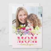 Custom Mother's Day I Photo & Personal Message カード (正面)