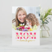 Custom Mother's Day I Photo & Personal Message カード (スタンド正面)