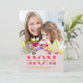 Custom Mother's Day I Photo & Personal Message カード (スタンド正面)
