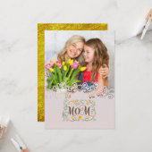 Custom Mother's Day I Photo & Personal Message カード (正面/裏面インサイチュ)