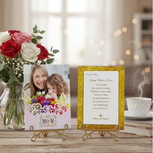 Custom Mother's Day I Photo & Personal Message カード
