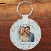 Custom Mother's day photo Always your babies  キーホルダー (正面)