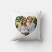 Custom mothers day photo heart mask Throw Pillow クッション (正面)