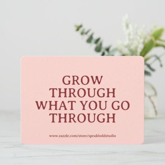 Custom Motivational Card, Self-Love & Growth Gift シーズンカード (スタンド正面)