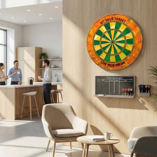 Custom Motivational "Hit Your Target" ダーツボード