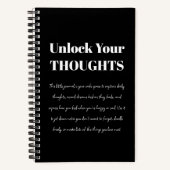 Custom Motivational Journal | Unlock Your Thoughts ノートブック (正面)