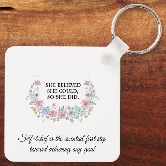 Custom Motivational Keychain キーホルダー (裏面)