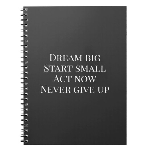 Custom Motivational Quote Canvas Tile ノートブック (正面)